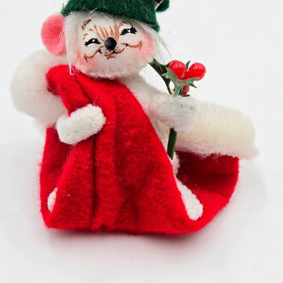 Annalee Christmas Mouse Ornament Santa Stocking Cap Hat 2007 Read - Picture 5 of 11